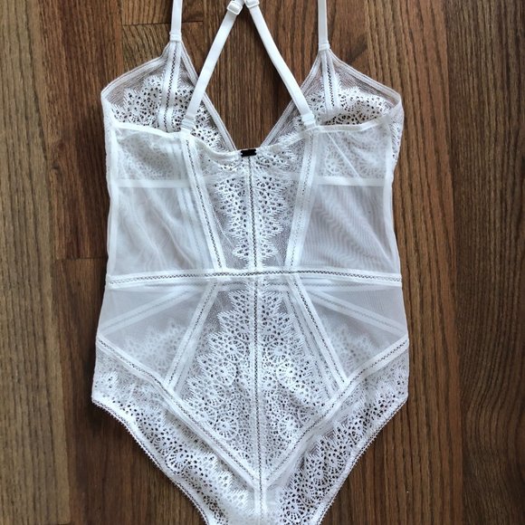 Calvin Klein White Lace body suit - Picture 2 of 4